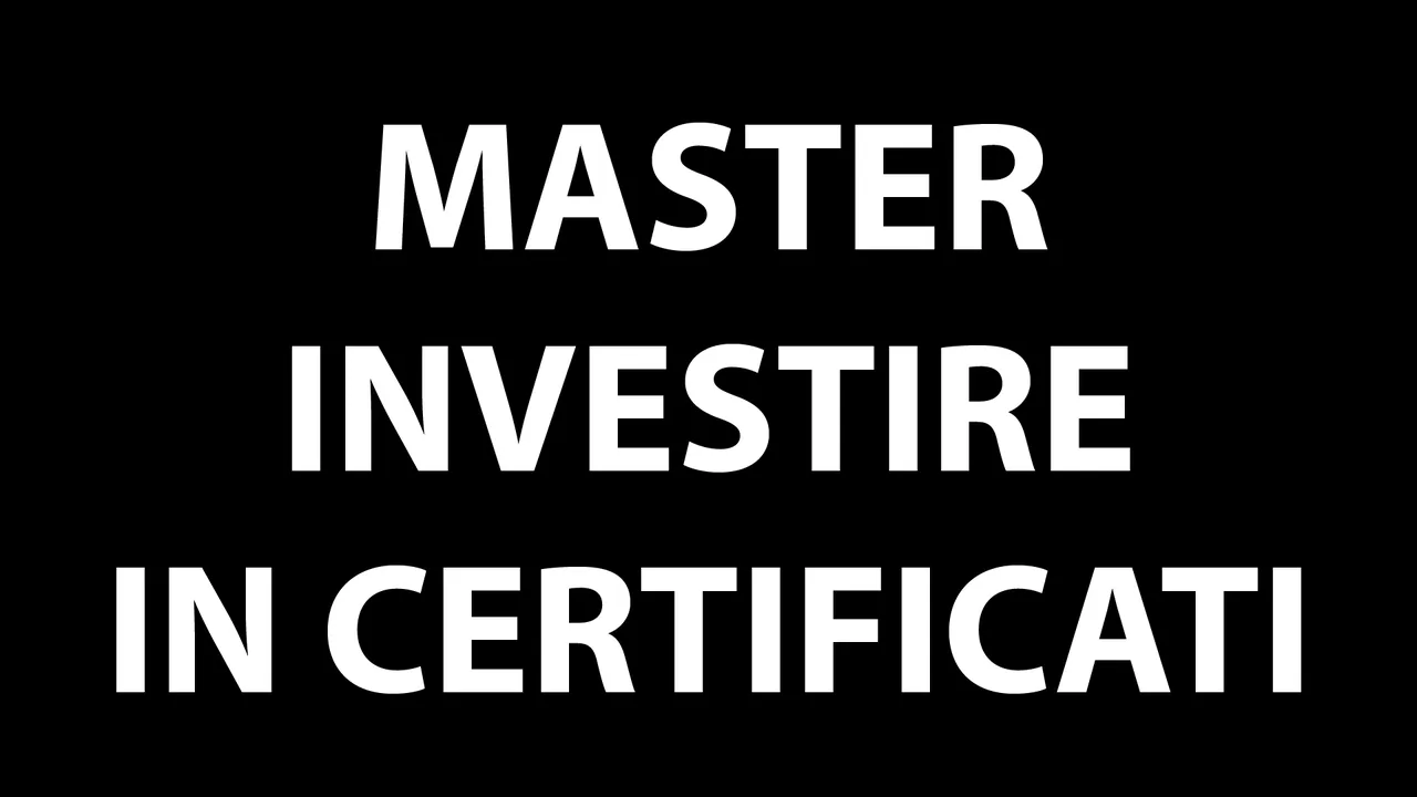 Master Investire in Certificati